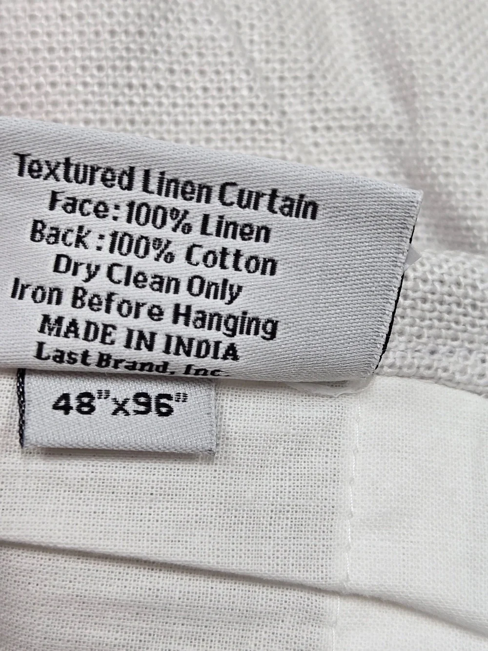 NWT QUINCE Set Of 2 48x96 Heavyweight European Linen Curtains Cloud 0203
